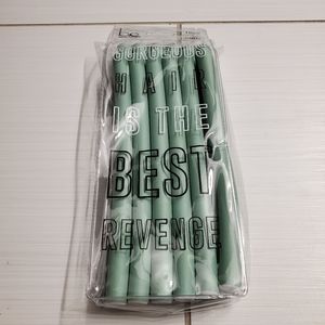 Beauty Concepts 12 Hair Rods Heat Less Curling Tools Mint Green Hair Curl New